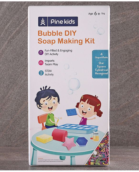 Pine Kids Bubble DIY Soap Making Kit - Multicolor