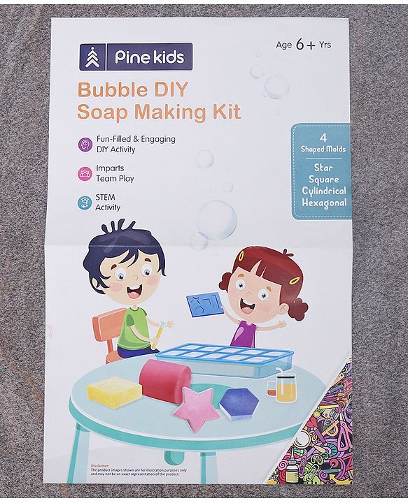 Pine Kids Bubble DIY Soap Making Kit - Multicolor