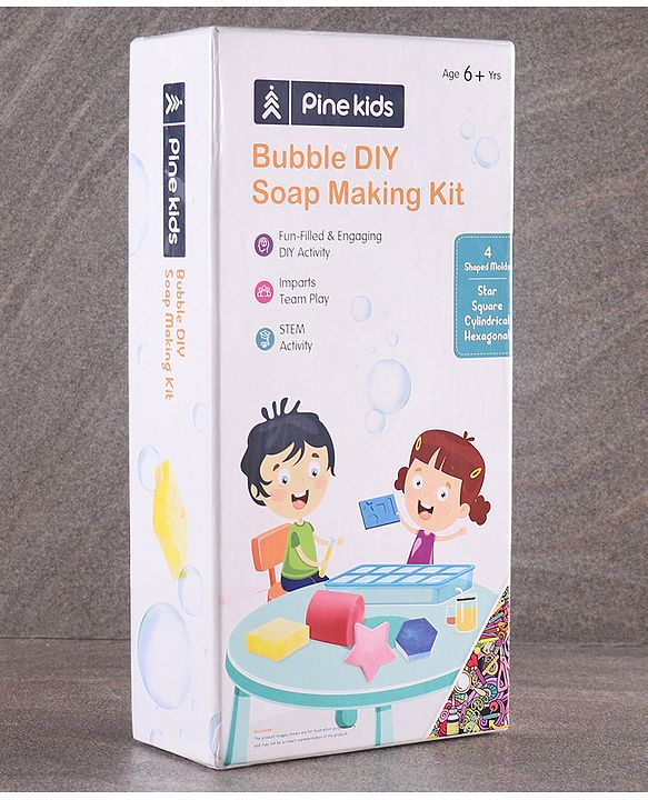 Pine Kids Bubble DIY Soap Making Kit - Multicolor