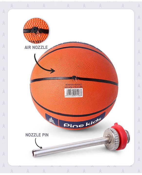 Pine Kids Size 7 Basketball - Orange
