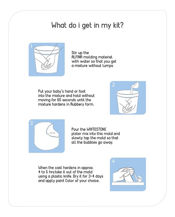 Babyhug Magical Memories 3D Casting Kit | 3D Baby Hand and Foot Casting kit | Captures Minute Details | High-Quality, Easy-To-Follow Kit | Metallic Gold