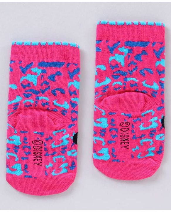 Cutewalk by Babyhug Disney Anti Bacterial Ankle Length Socks Minnie Mouse Print Pack of 3 - Pink White Mutlicolor