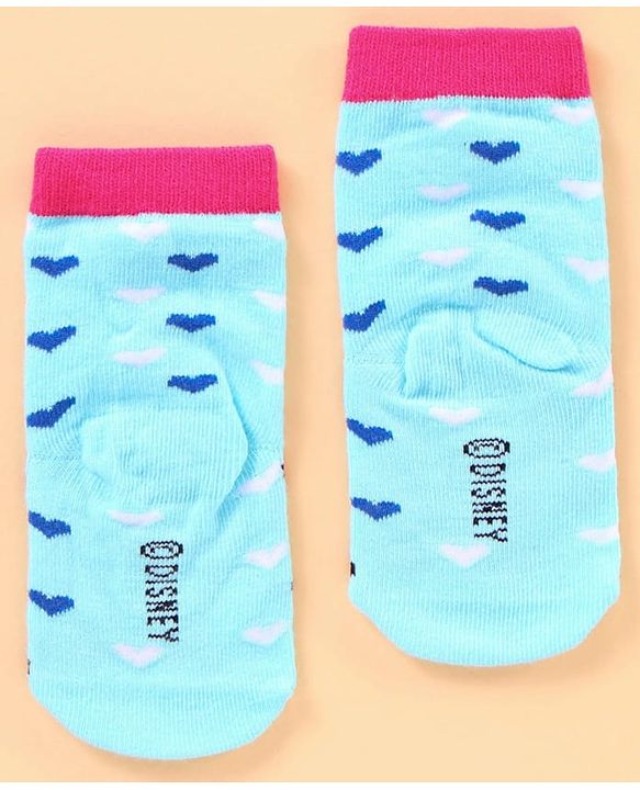Cute Walk by Babyhug Anti Bacterial Ankle Length Socks Minnie Mouse Print Pack of 3 - Pink Blue