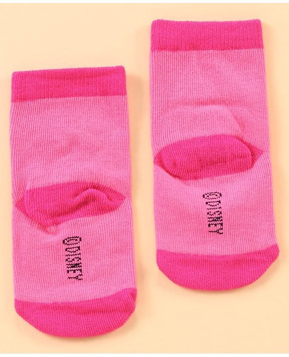 Cute Walk by Babyhug Anti Bacterial Ankle Length Socks Minnie Mouse Print Pack of 3 - Pink Blue