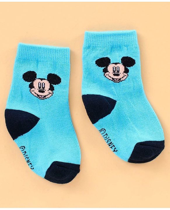 Cute Walk by Babyhug Ankle Length Antibacterial Socks Disney Design Pack of 3 - Blue