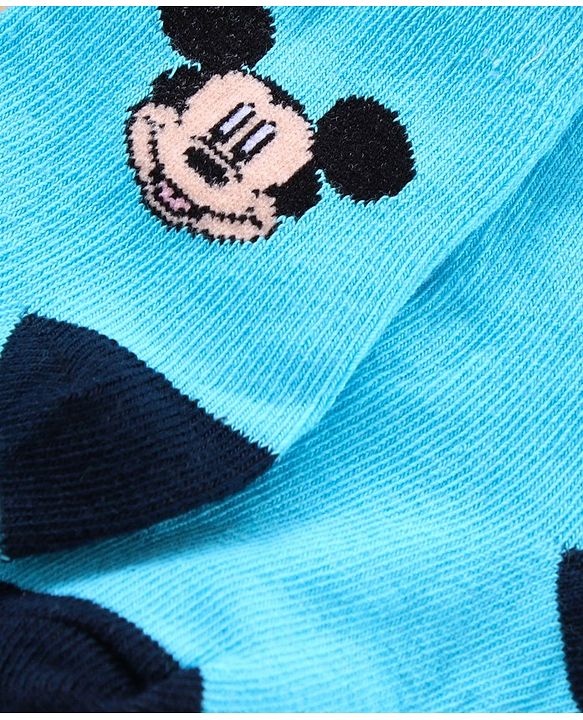 Cute Walk by Babyhug Ankle Length Antibacterial Socks Disney Design Pack of 3 - Blue