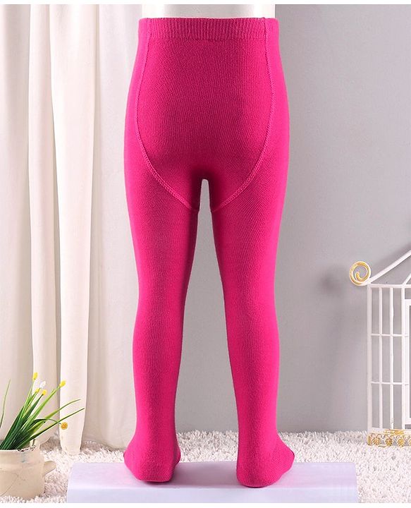 Cute Walk by Babyhug Antibacterial Solid Footed Tights - Pink