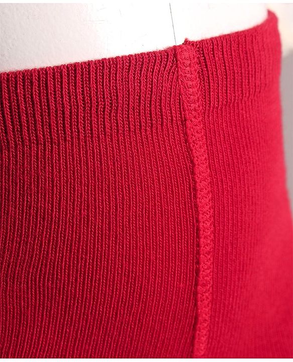 Cute Walk by Babyhug Antibacterial Solid Footed Tights - Red