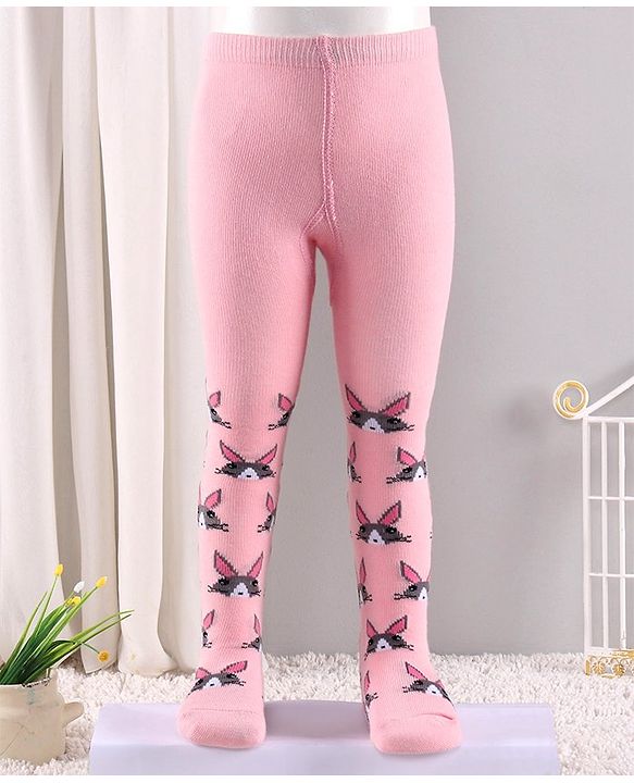 Cute Walk by Babyhug Antibacterial Mouse Design Footed Tights - Pink