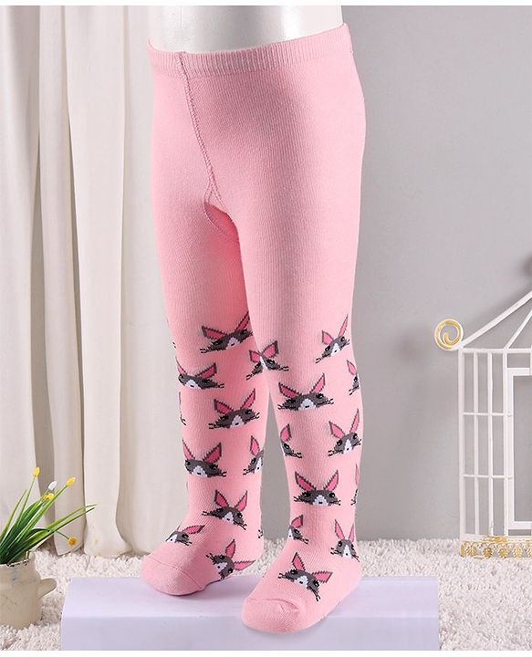 Cute Walk by Babyhug Antibacterial Mouse Design Footed Tights - Pink