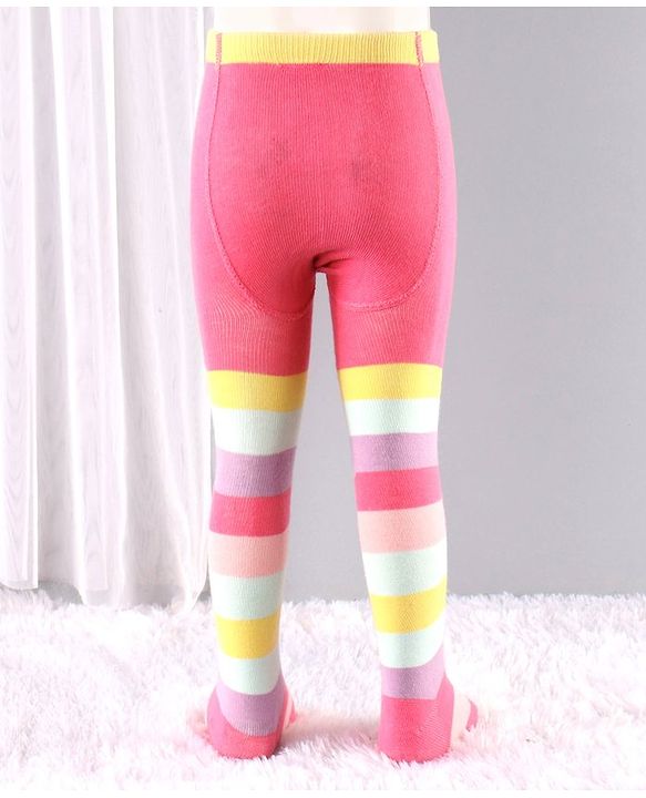 Cute Walk by Babyhug Antibacterial Solid Footed Tights Pack of 2 - Pink