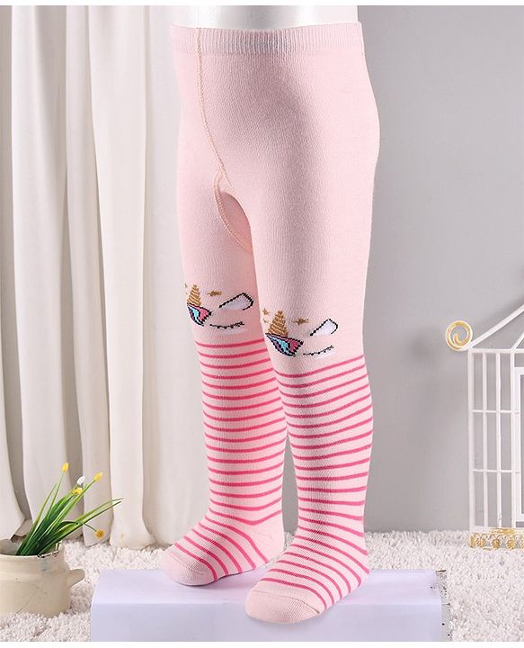 Cute Walk by Babyhug Anti Bacterial Tights Unicorn Design - Pink