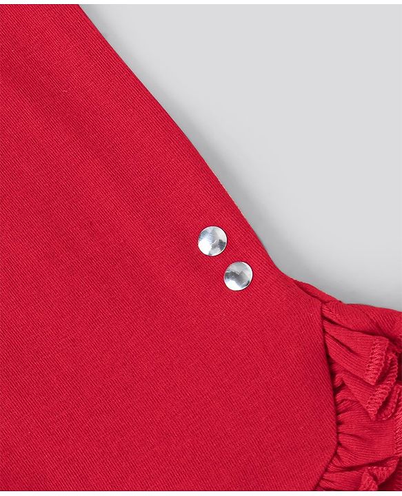 Pine Kids Solid Calf Length Legging with Organic Cotton and Biowash Pack of 2 - Blue Red