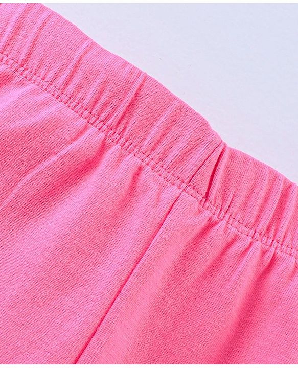 Pine Kids Calf Length Legging With Organic Cotton And Biowash Pack of 2 - White Pink