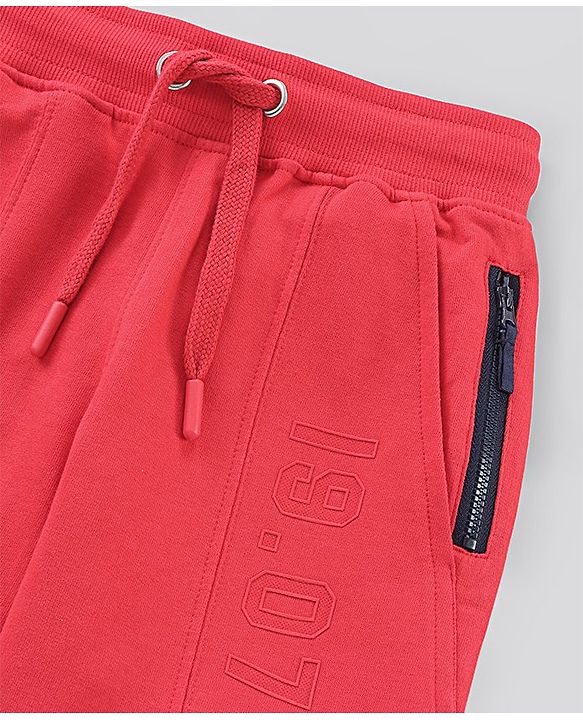 Pine Kids Full Lenght Biowashed Lounge Pant - Red