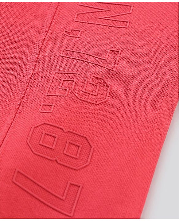 Pine Kids Full Lenght Biowashed Lounge Pant - Red