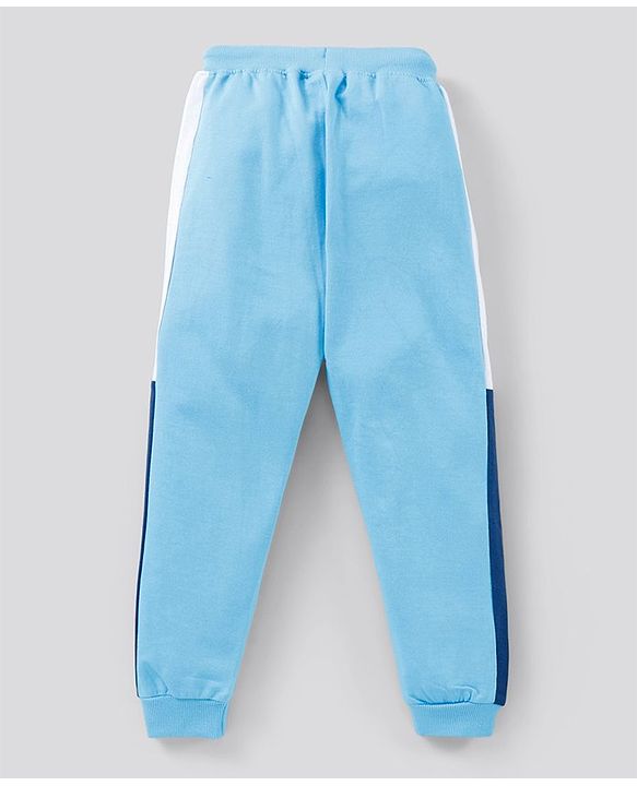 Pine Kids Full Length Biowashed Track Pants Text Print - Blue