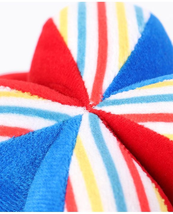 Babyhug Soft Rattle Ball for Infants|Multi-Texture Cotton Fabric with Gentle Sound|Stimulates Sensory, Motor & Visual Development|Lightweight & Easy to Grasp|BIS|Ideal Gift|3+ Months|Multicolor