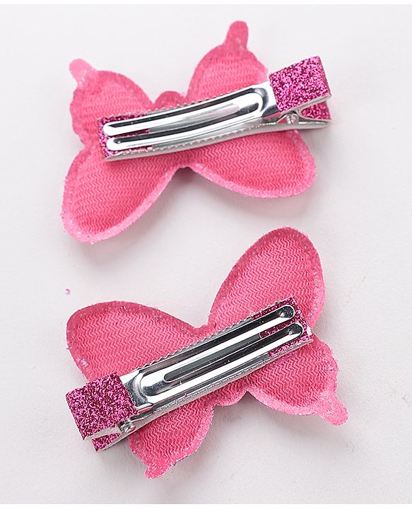 Babyhug Free Size Bow and Butterfly Clips Set of 6 - Multicolor
