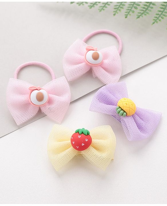 Babyhug Hair Clips & Rubber Band Combo - Multicolor