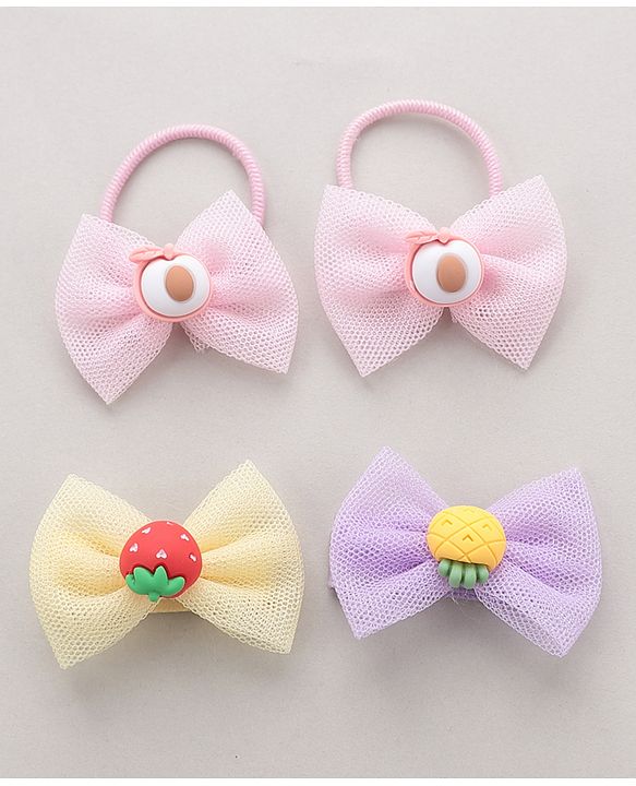 Babyhug Hair Clips & Rubber Band Combo - Multicolor