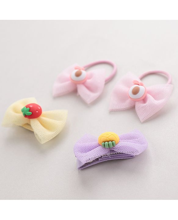 Babyhug Hair Clips & Rubber Band Combo - Multicolor