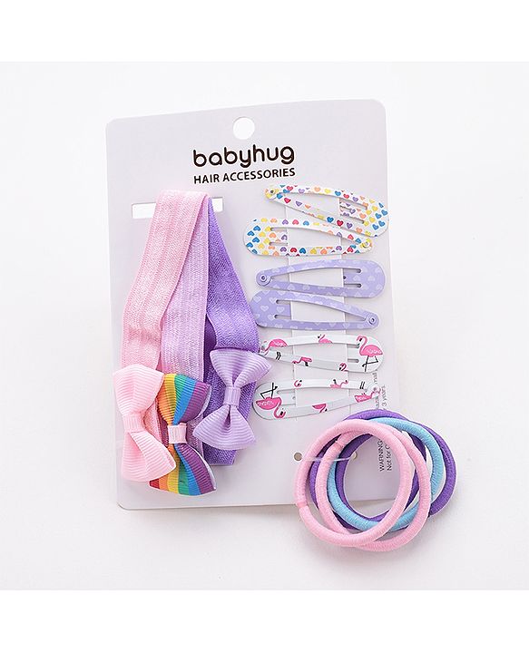 Babyhug Hair Accessories Combo Sets Free Size Pack Of 14 - Multicolor