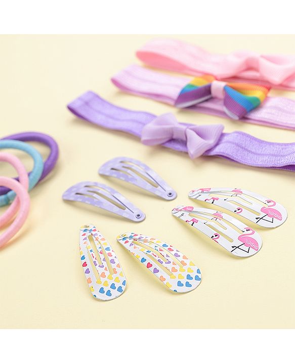 Babyhug Hair Accessories Combo Sets Free Size Pack Of 14 - Multicolor