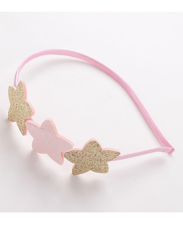 Babyhug Hair Bands Embellished Hearts and Stars Pack of 2- Multicolor