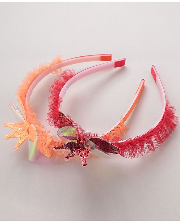 Babyhug Hair Bands- Red & Orange