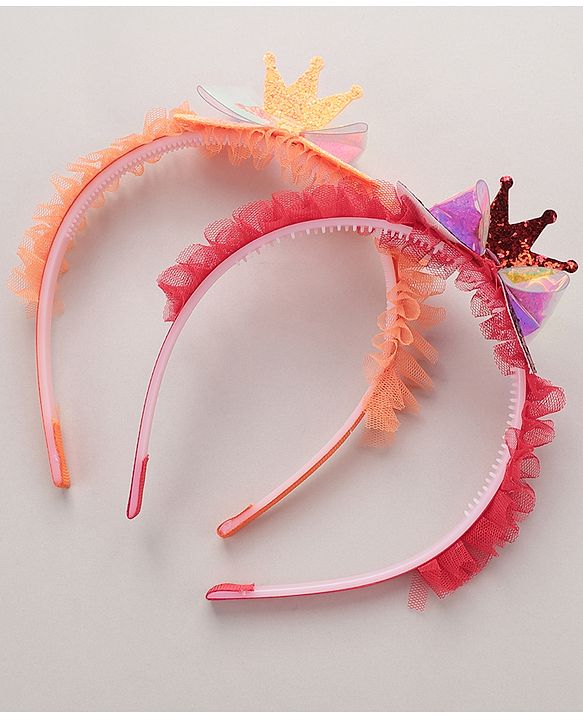 Babyhug Hair Bands- Red & Orange