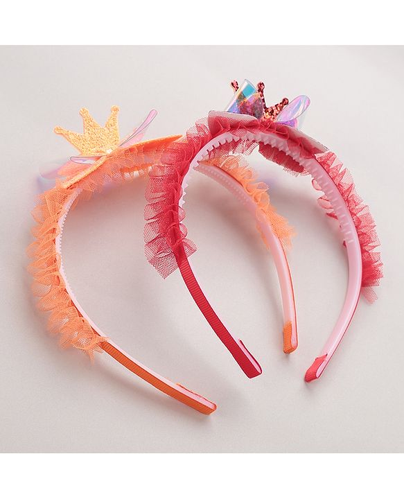 Babyhug Hair Bands- Red & Orange