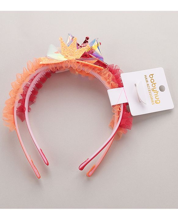 Babyhug Hair Bands- Red & Orange