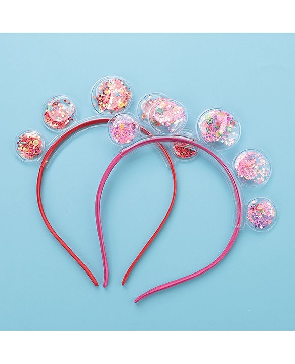 Babyhug Hair Bands- Red & Fuschia