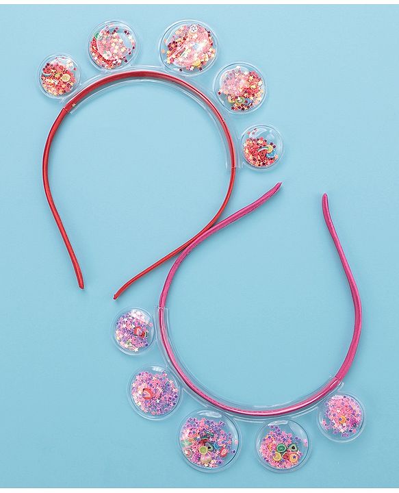 Babyhug Hair Bands- Red & Fuschia