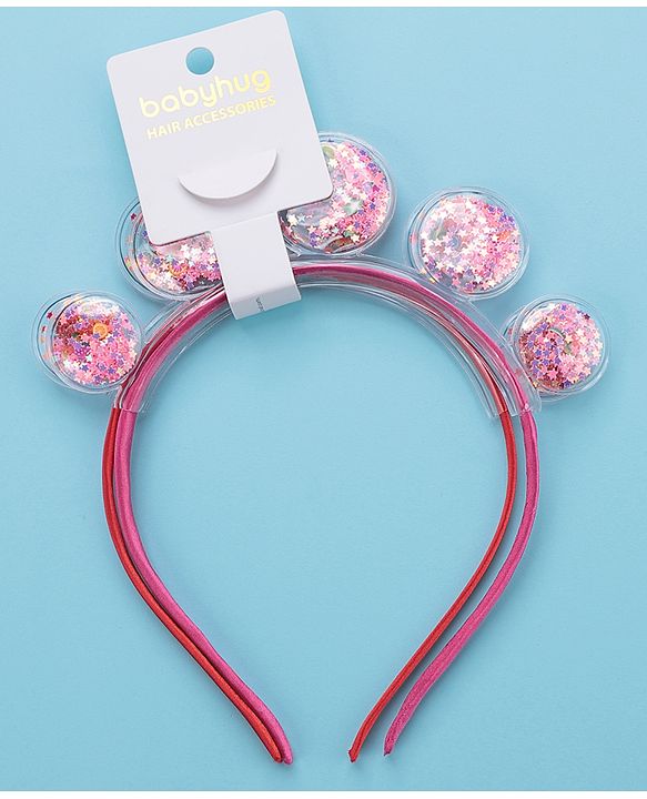 Babyhug Hair Bands- Red & Fuschia