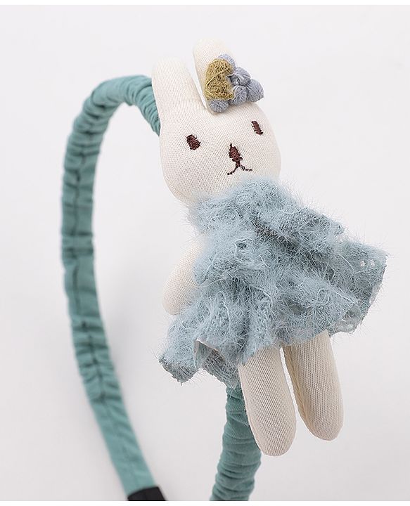Babyhug Hair Band With Doll Applique - Light Blue