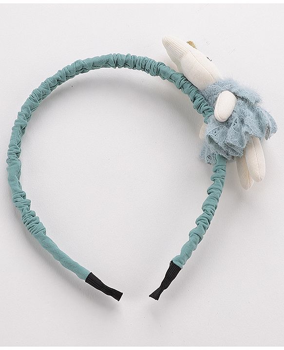 Babyhug Hair Band With Doll Applique - Light Blue