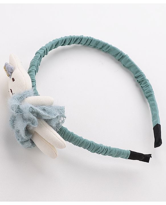 Babyhug Hair Band With Doll Applique - Light Blue