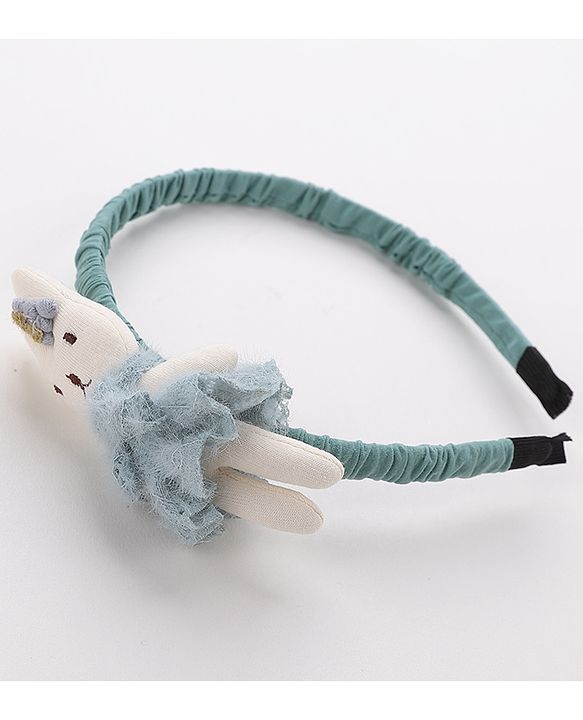 Babyhug Hair Band With Doll Applique - Light Blue