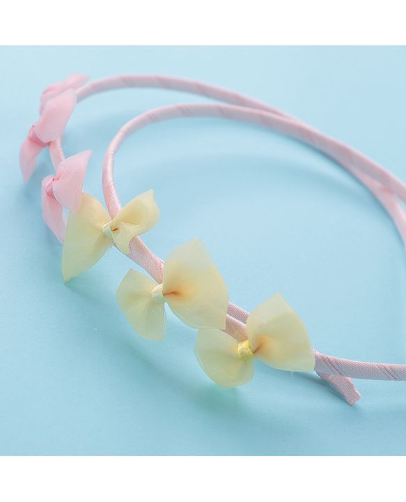 Babyhug Hair Bands- Yellow & Pink