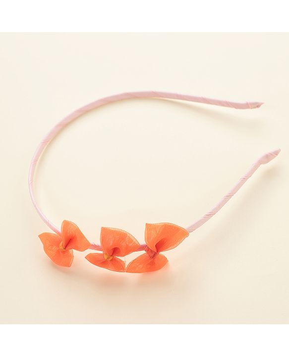 Babyhug Hair Bands With Bows Attached Pack of 2- Purple & Orange