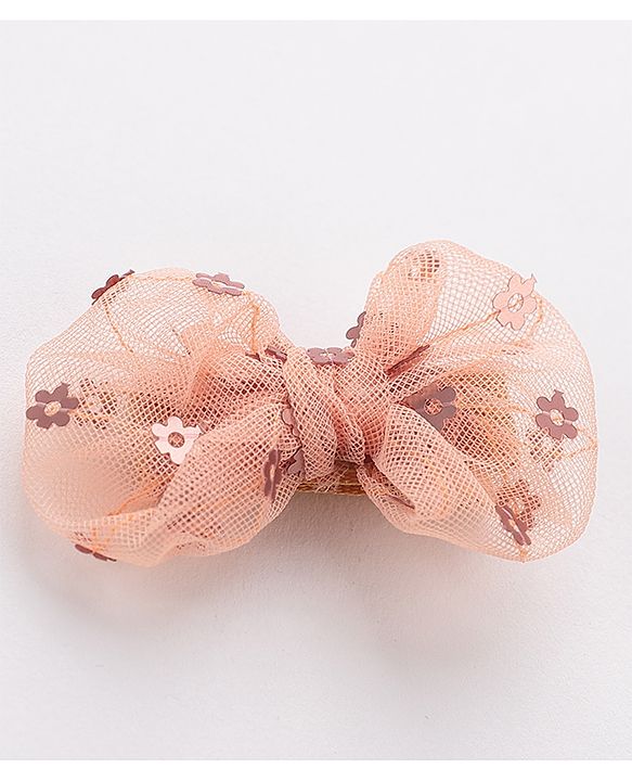 Babyhug Hair Pins And Clips Sequin Detailing Set of 2-  Peach