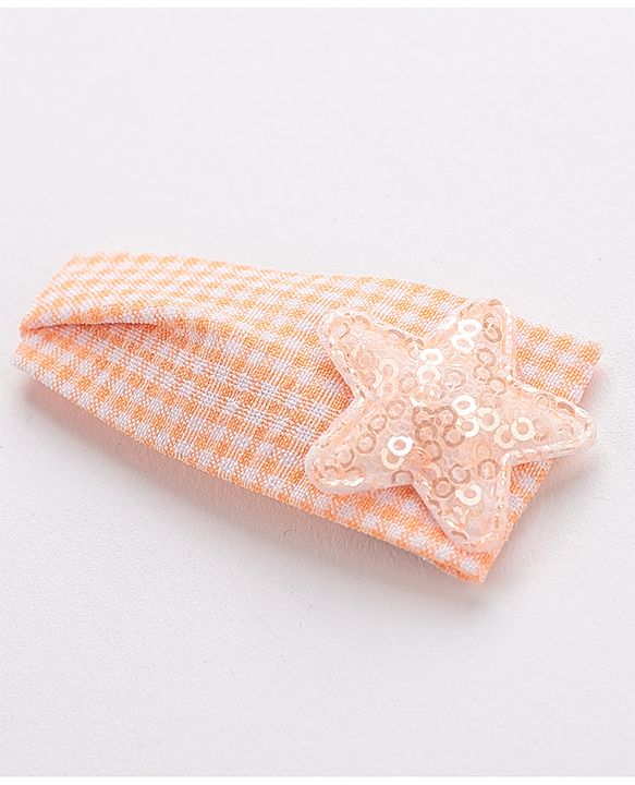 Babyhug Hair Pins And Clips Sequin Detailing Set of 2-  Peach