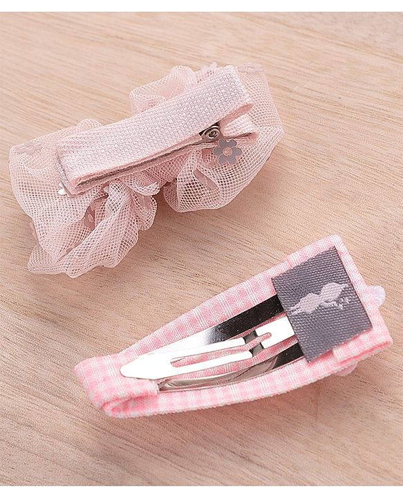 Babyhug Hair Pins And Clips Sequin Detailing Set of 2-  Pink