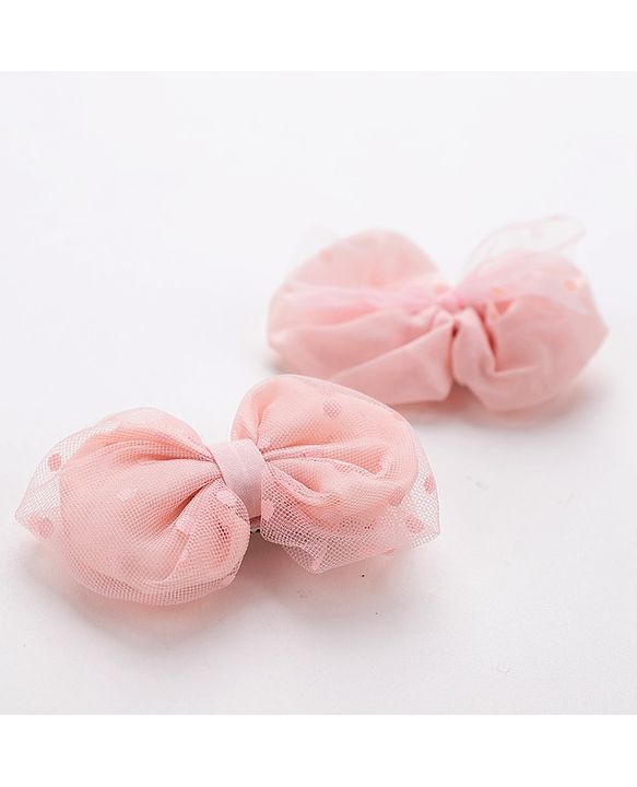Babyhug Bow Shaped Hair Clips Pack of 2 - Pink