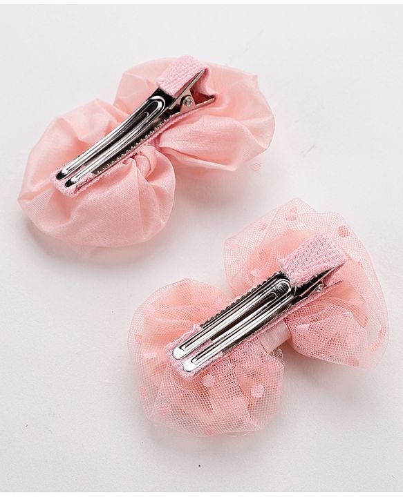 Babyhug Bow Shaped Hair Clips Pack of 2 - Pink