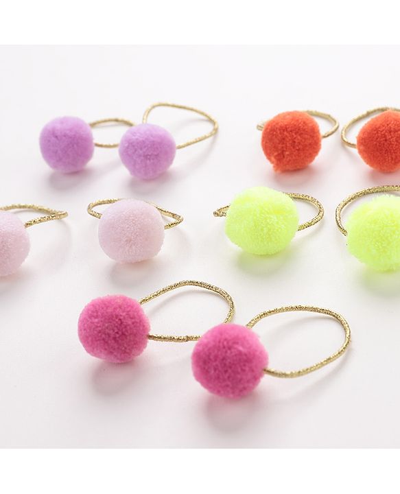 Babyhug Rubber Bands & Scrunchies Set of 10- Multicolor