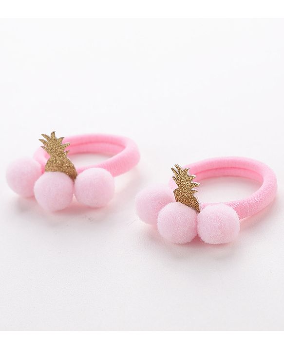 Babyhug Free Size Rubber Bands Set of 4 - Pink