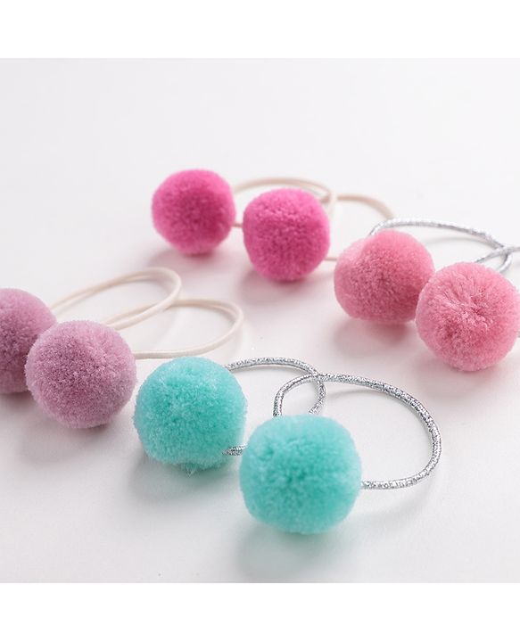 Babyhug Rubber Bands & Scrunchies Set of 8- Multicolor